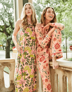 Pajama Pant Botanic Garden Boho Floral Peach Pajamas La Vie Bien Pajama Pant Botanic Garden Boho Floral Peach