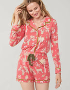 Pajama Short Lowcountry Fauna Red Apparel La Vie Bien Pajama Short Lowcountry Fauna Red