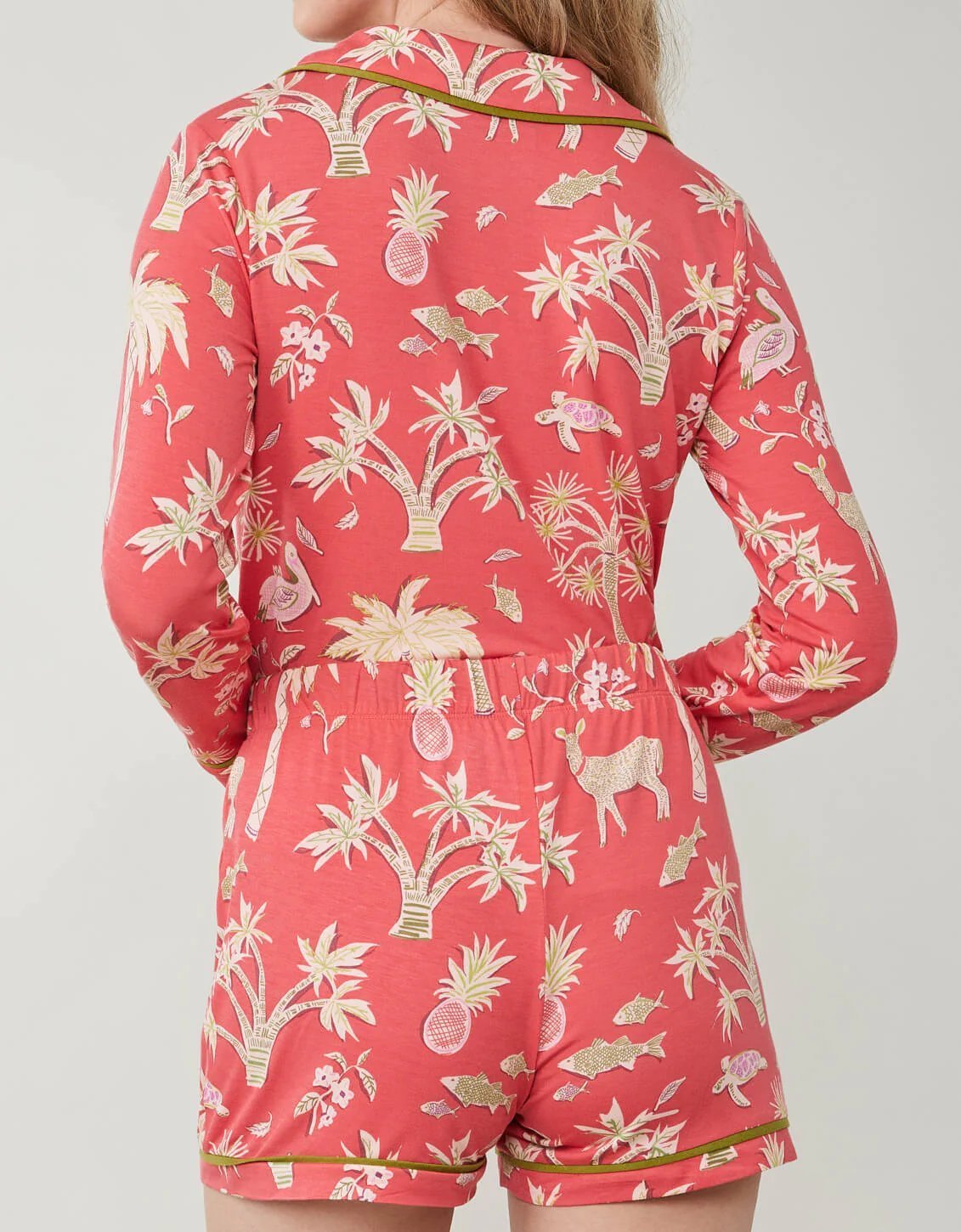 Pajama Short Lowcountry Fauna Red Apparel La Vie Bien Pajama Short Lowcountry Fauna Red