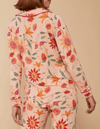 Pajama Top Botanic Garden Boho Floral Peach Pajamas La Vie Bien Pajama Top Botanic Garden Boho Floral Peach