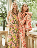 Pajama Top Botanic Garden Boho Floral Peach Pajamas La Vie Bien Pajama Top Botanic Garden Boho Floral Peach