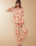Pajama Top Botanic Garden Boho Floral Peach Pajamas La Vie Bien Pajama Top Botanic Garden Boho Floral Peach