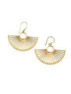 Palm Leaf Fan Earrings by Fair Anita