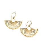 Palm Leaf Fan Earrings by Fair Anita