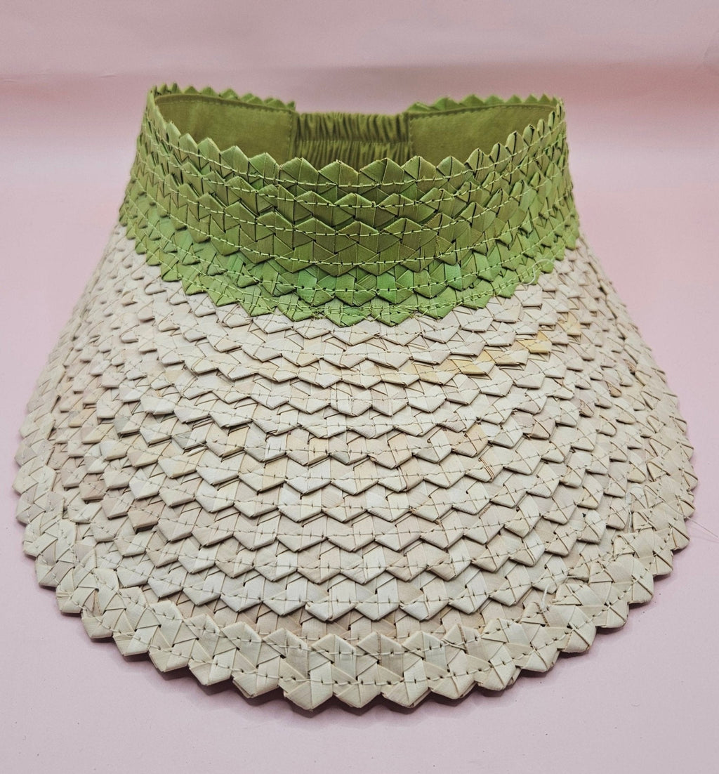 Palm Leaf Visor – Colorful Summer Straw Hat with Elastic Band | Lightweight Sun Protection Hats La Vie Bien Palm Leaf Visor – Colorful Summer Straw Hat with Elastic Band | Lightweight Sun Protection
