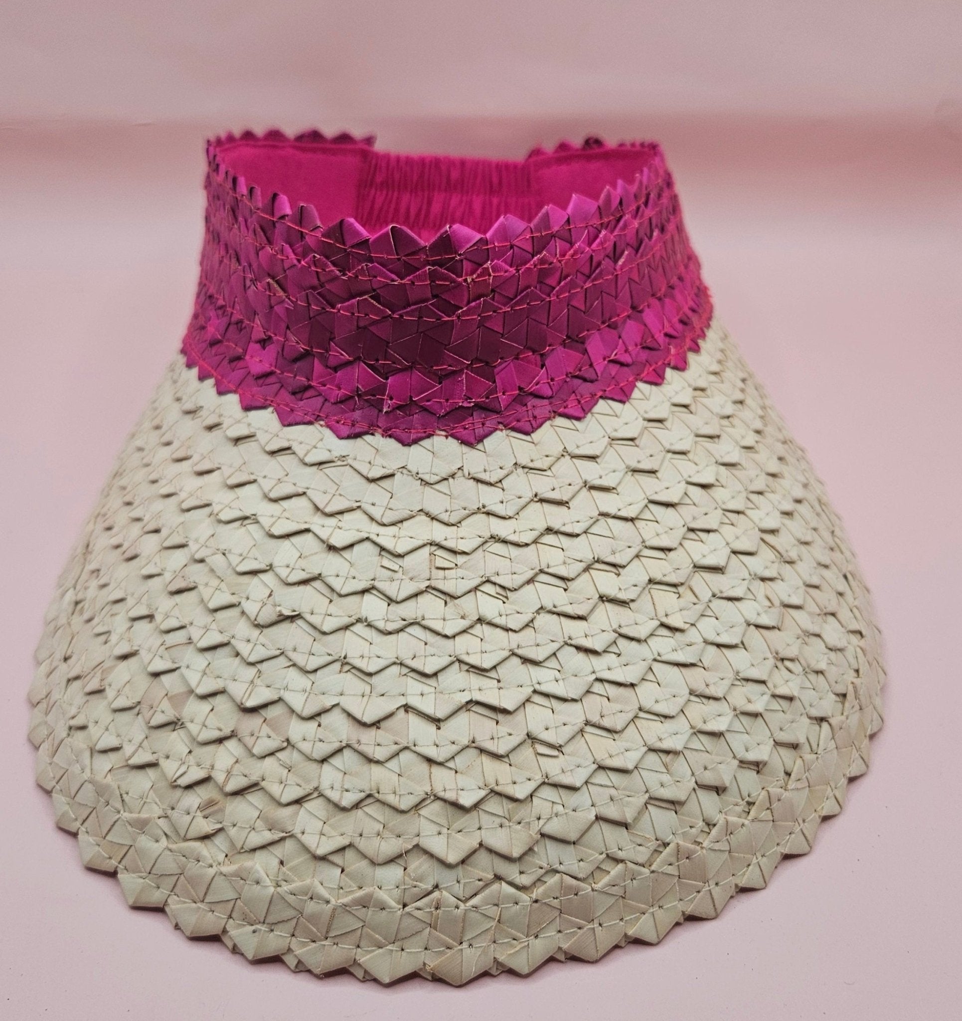 Palm Leaf Visor – Colorful Summer Straw Hat with Elastic Band | Lightweight Sun Protection Hats La Vie Bien Palm Leaf Visor – Colorful Summer Straw Hat with Elastic Band | Lightweight Sun Protection