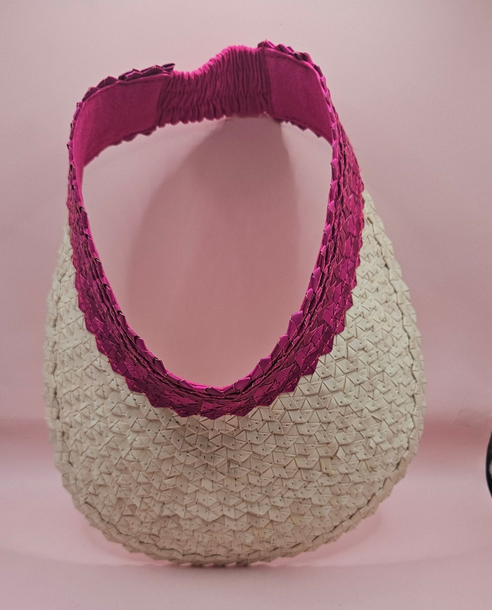 Palm Leaf Visor – Colorful Summer Straw Hat with Elastic Band | Lightweight Sun Protection Hats La Vie Bien Palm Leaf Visor – Colorful Summer Straw Hat with Elastic Band | Lightweight Sun Protection