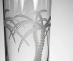 Palm Tree Etched Glassware Kitchen Accessories La Vie Bien Palm Tree Etched Glassware