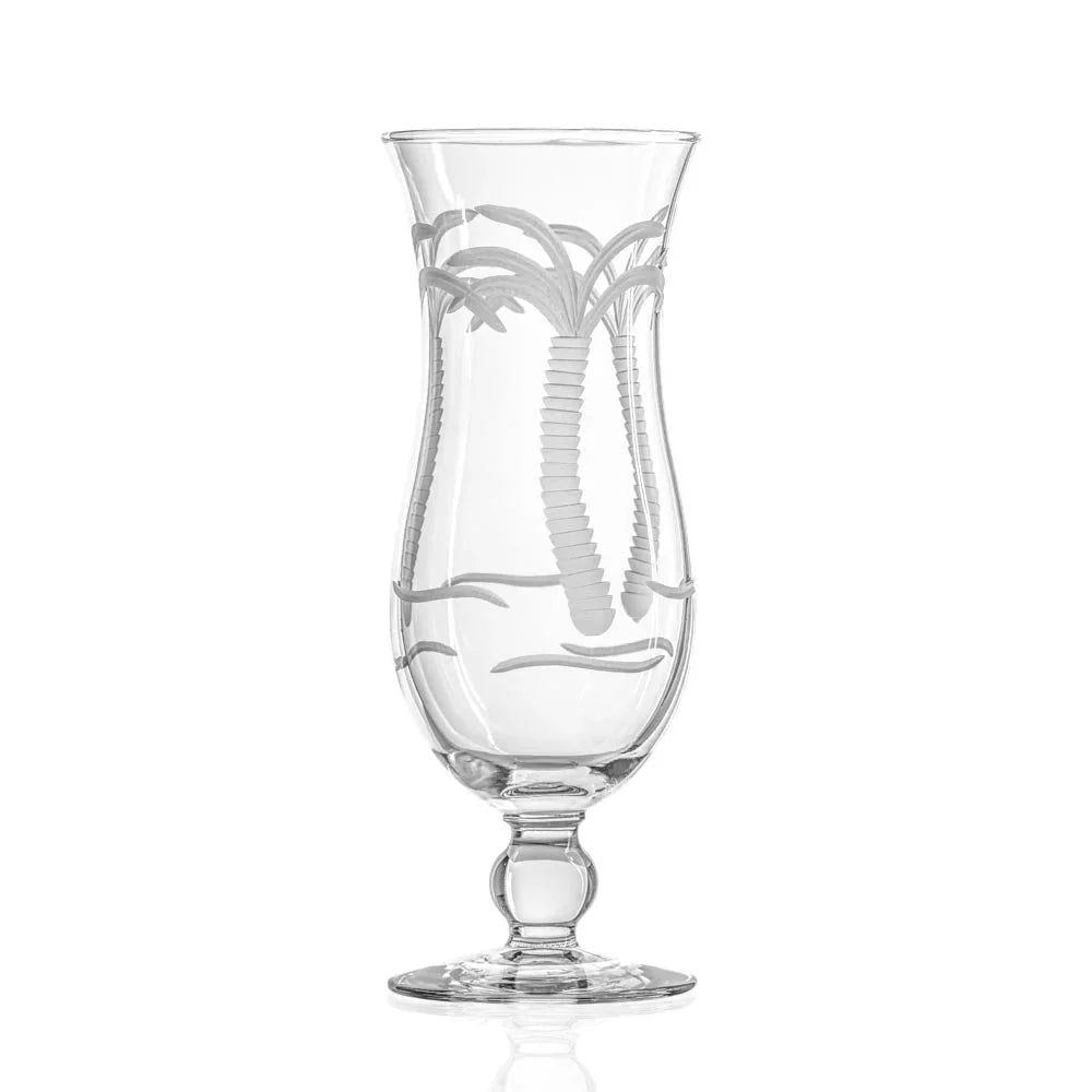 Palm Tree Etched Glassware Kitchen Accessories La Vie Bien Palm Tree Etched Glassware