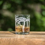 Palm Tree Etched Glassware Kitchen Accessories La Vie Bien Palm Tree Etched Glassware