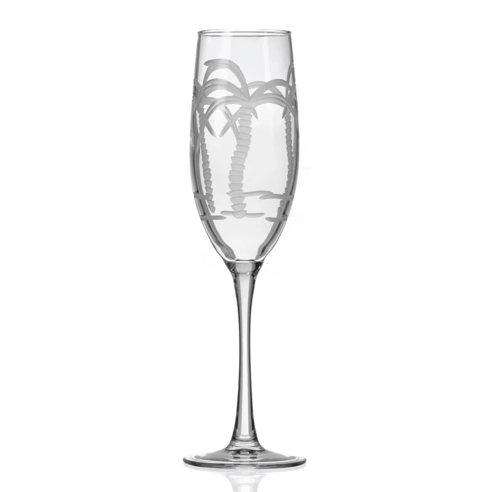 Palm Tree Etched Glassware Kitchen Accessories La Vie Bien Palm Tree Etched Glassware