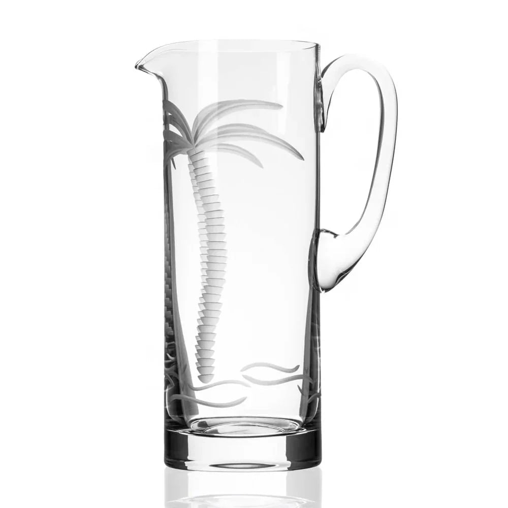 Palm Tree Etched Glassware Kitchen Accessories La Vie Bien Palm Tree Etched Glassware