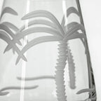 Palm Tree Etched Glassware Kitchen Accessories La Vie Bien Palm Tree Etched Glassware