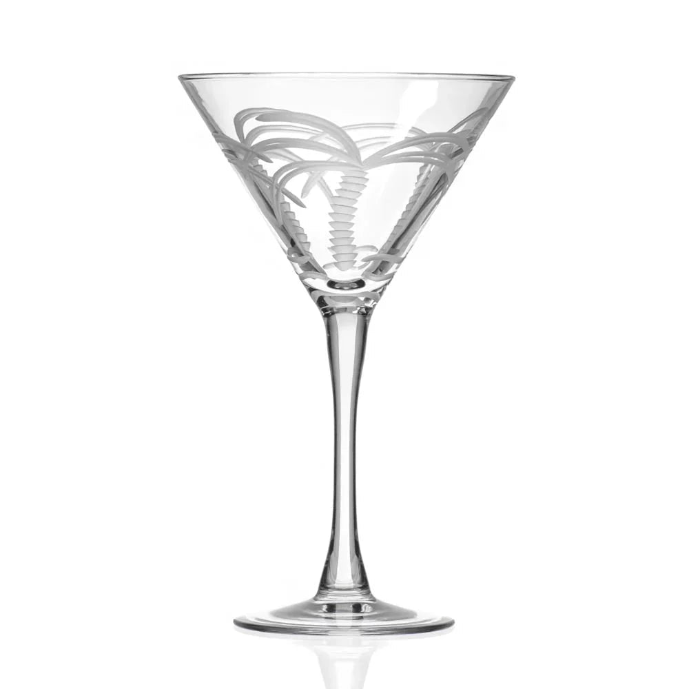Palm Tree Etched Glassware Kitchen Accessories La Vie Bien Palm Tree Etched Glassware
