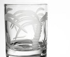 Palm Tree Etched Glassware Kitchen Accessories La Vie Bien Palm Tree Etched Glassware