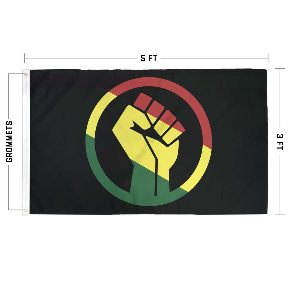 Pan African Fist Flag Flag La Vie Bien Pan African Fist Flag