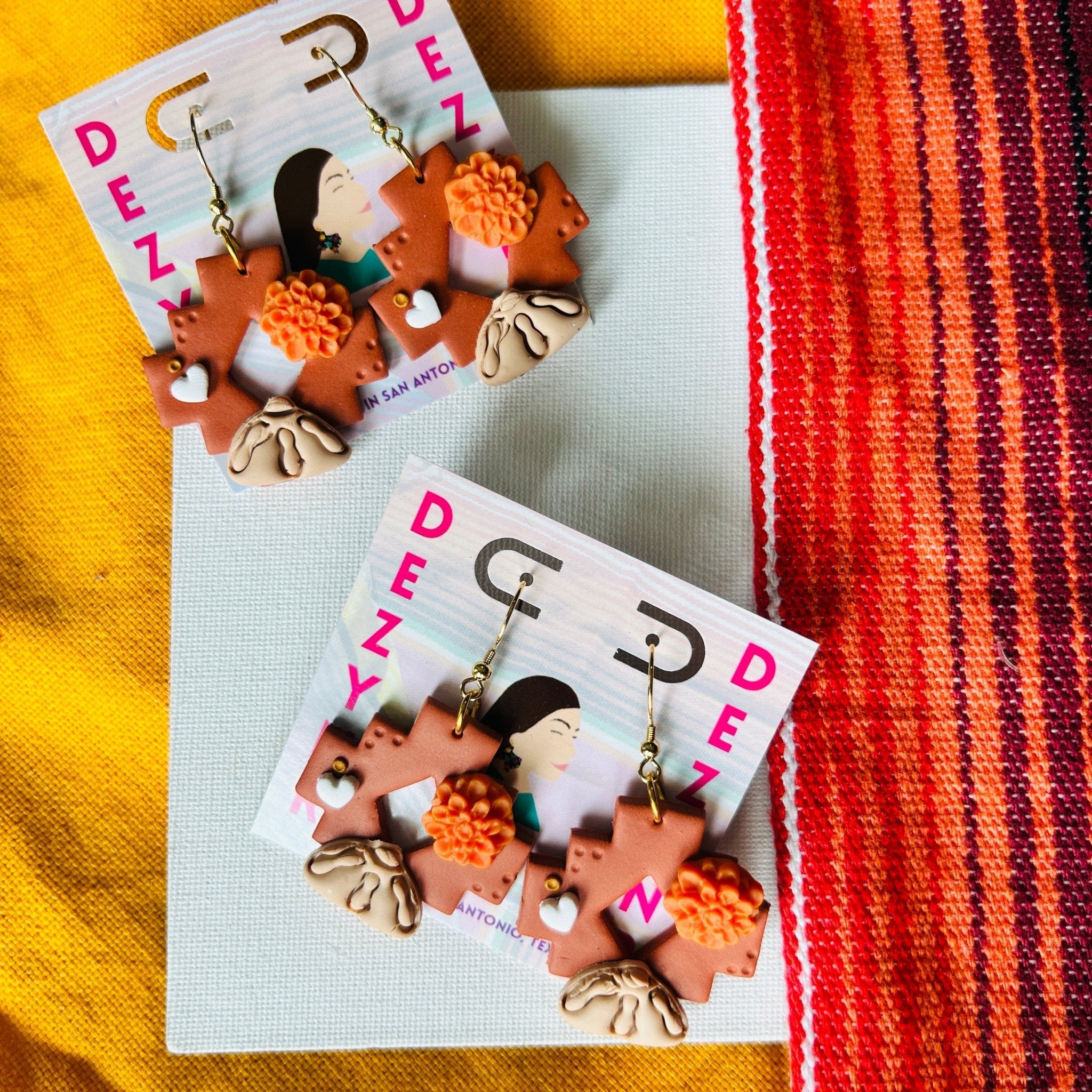 Pan de Muerto Altar earrings Earrings La Vie Bien Pan de Muerto Altar earrings
