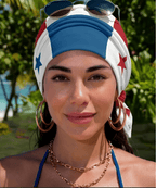 Panama Flag Bandana All-Over Print Bandana La Vie Bien Panama Flag Bandana