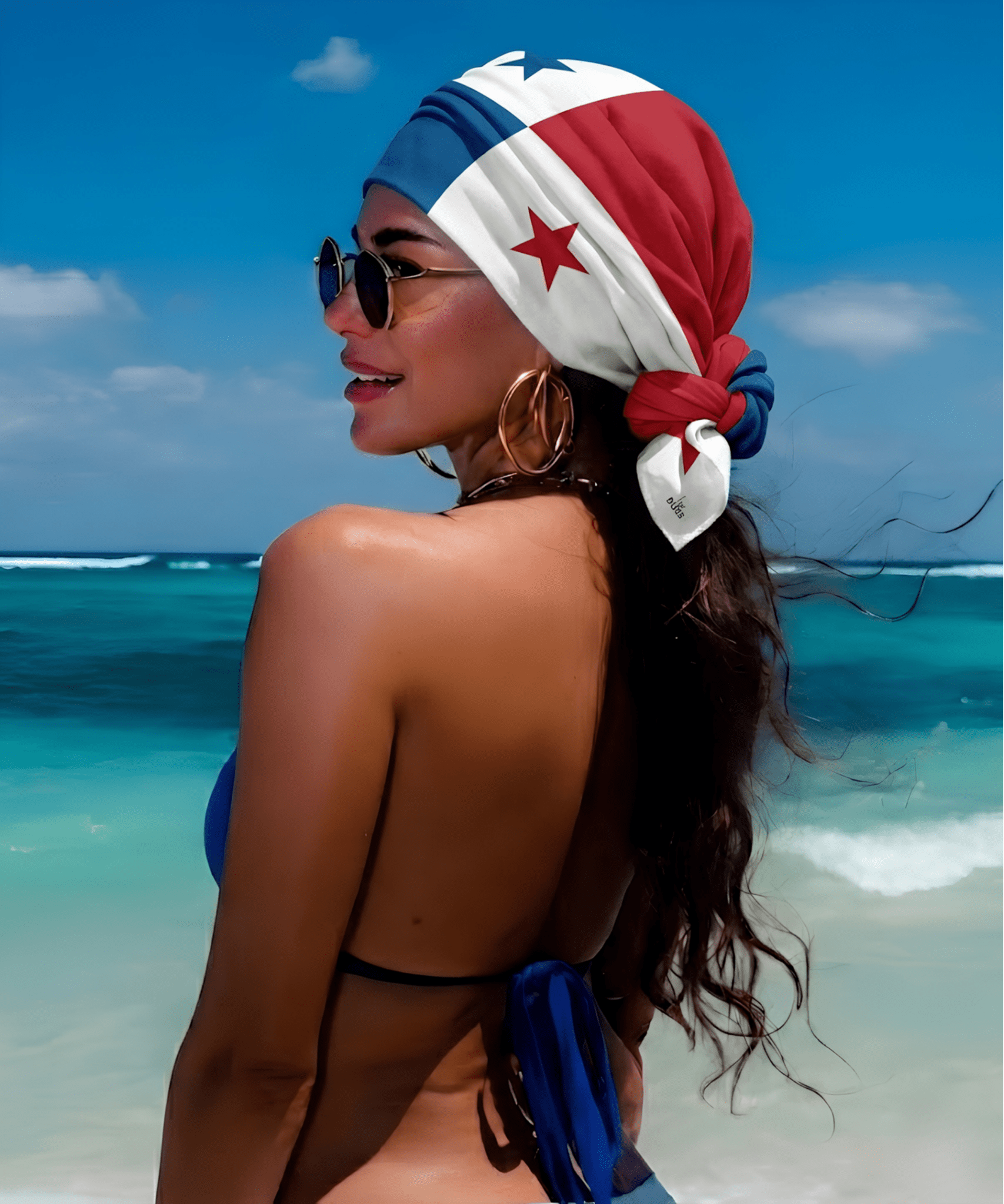 Panama Flag Bandana All-Over Print Bandana La Vie Bien Panama Flag Bandana