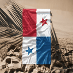 Panama Flag Beach Towel Beach Towel (Generic Brand) La Vie Bien Panama Flag Beach Towel