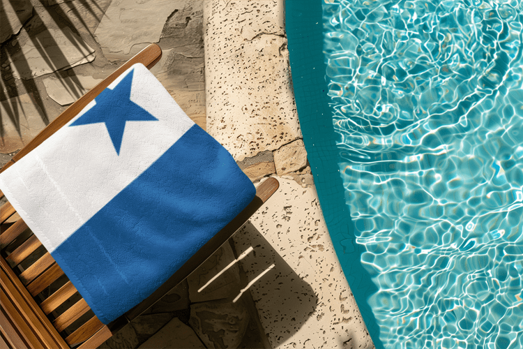 Panama Flag Beach Towel Beach Towel (Generic Brand) La Vie Bien Panama Flag Beach Towel