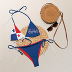 Panama Flag String Bikini All - Over Print Recycled String Bikini La Vie Bien Panama Flag String Bikini