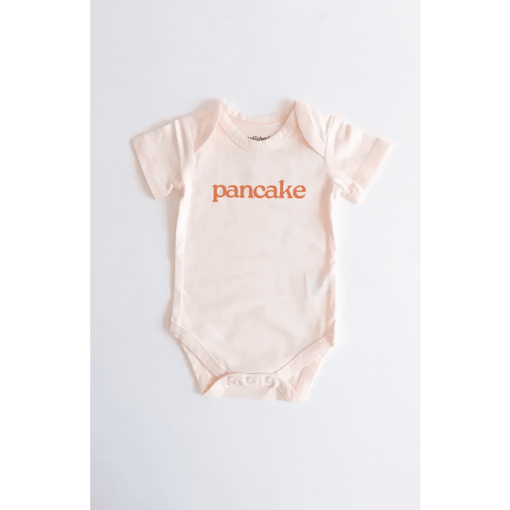 Pancake Organic Cotton Baby Bodysuit by Polished Prints