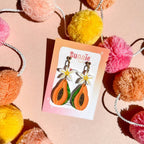 Papaya Dangle Acrylic Earrings Earrings and Accessories La Vie Bien Papaya Dangle Acrylic Earrings