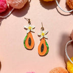 Papaya Dangle Acrylic Earrings Earrings and Accessories La Vie Bien Papaya Dangle Acrylic Earrings