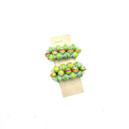 Paper Bead Hair Clips (Set of 2)- Green Bag La Vie Bien Paper Bead Hair Clips (Set of 2)- Green