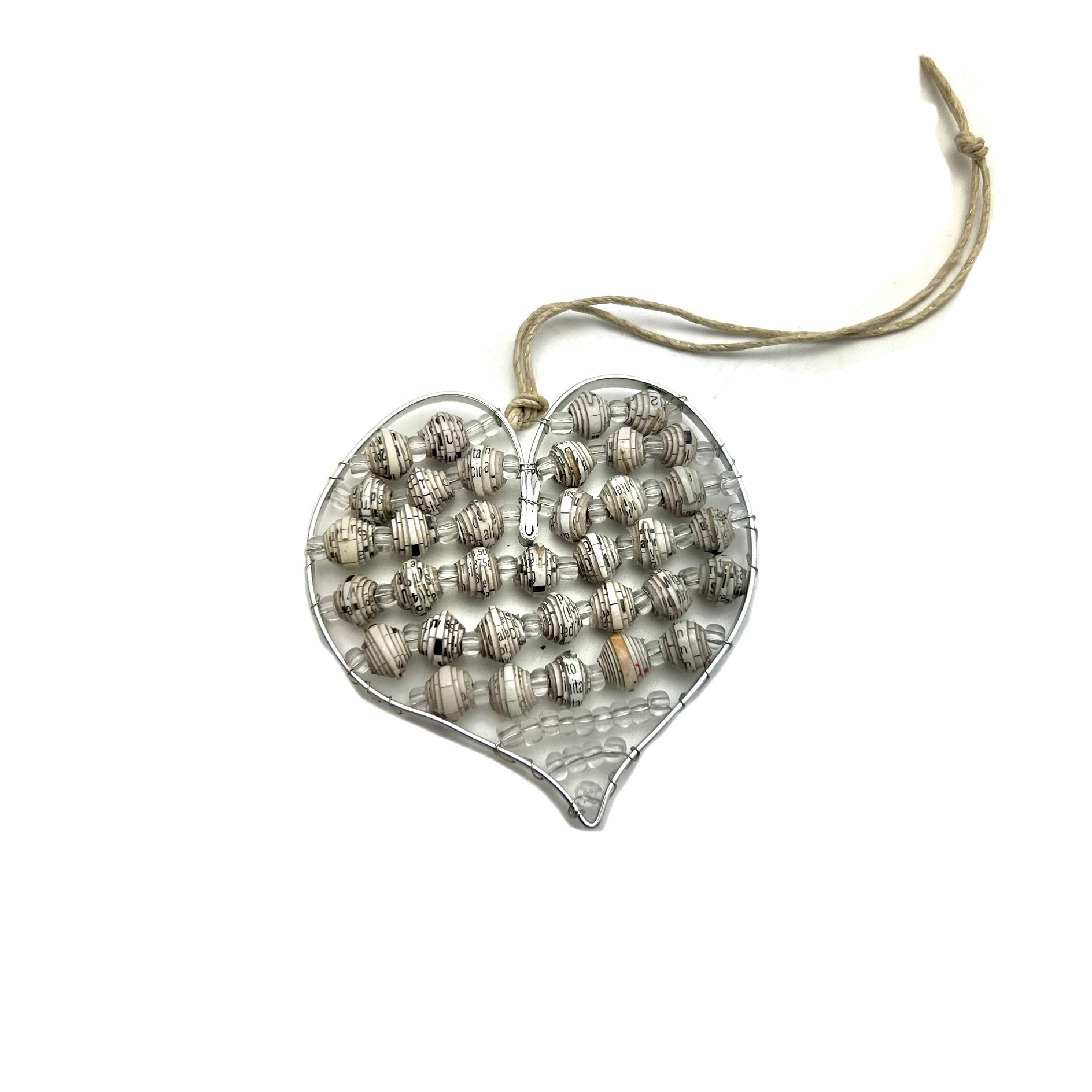 Paper Wire Heart Ornament Ornament La Vie Bien Paper Wire Heart Ornament