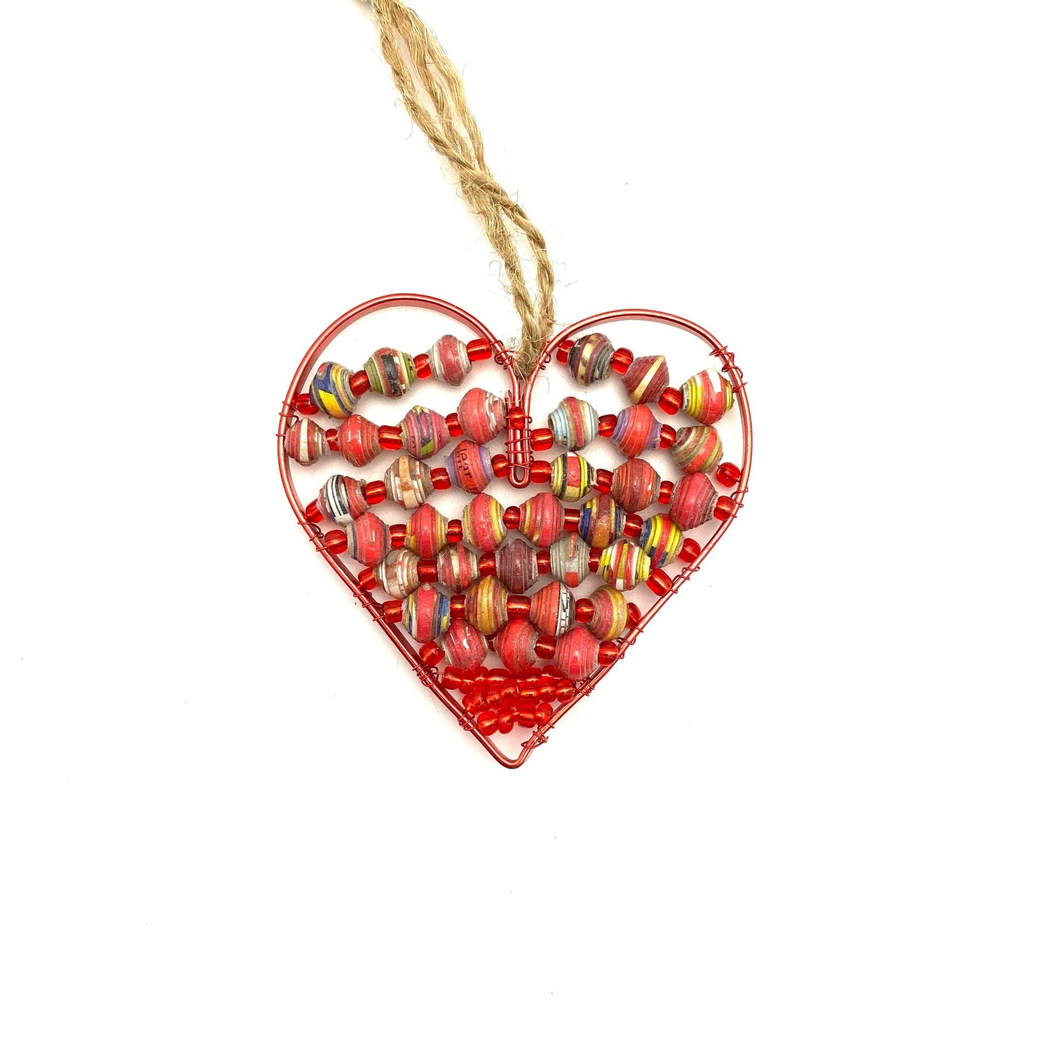 Paper Wire Heart Ornament Ornament La Vie Bien Paper Wire Heart Ornament