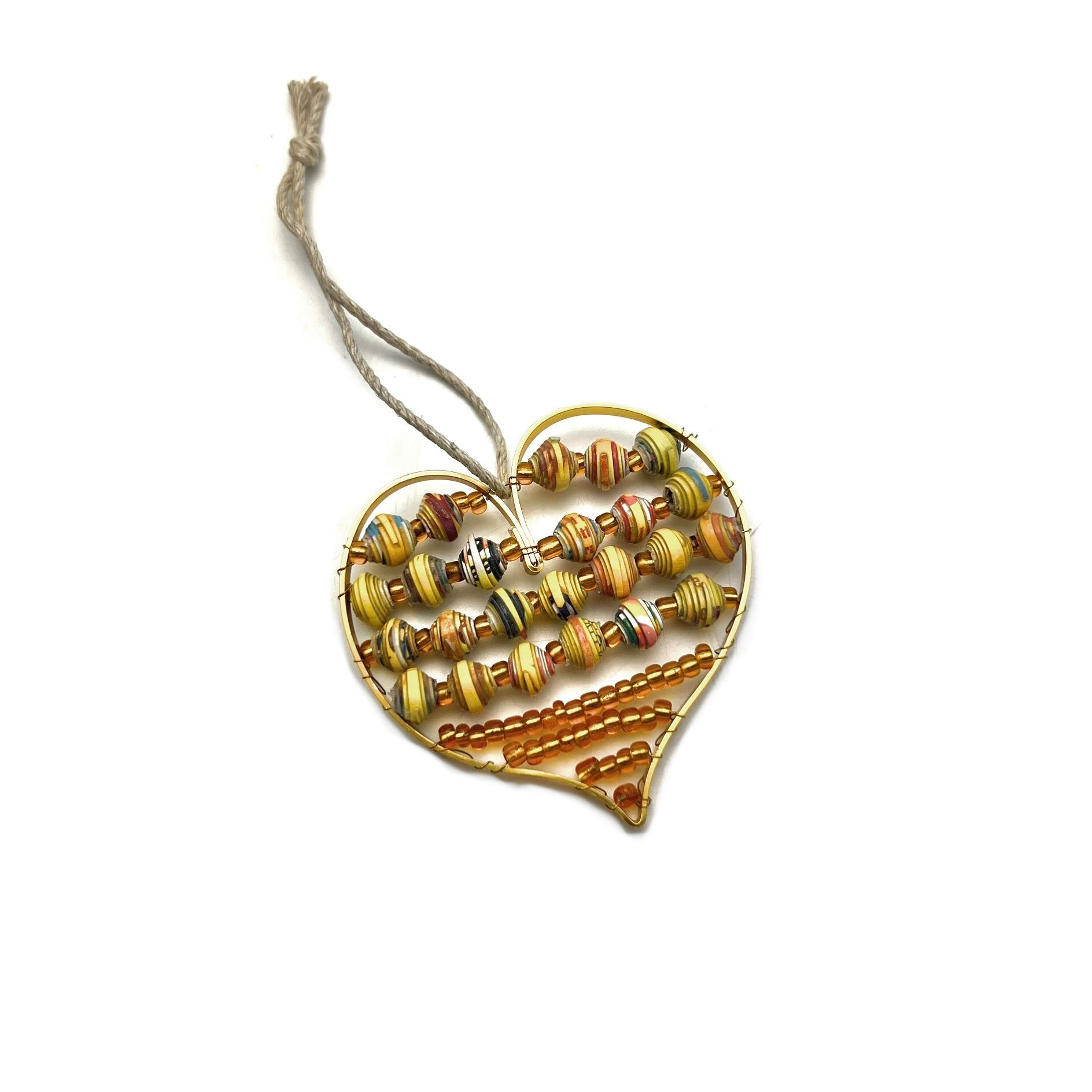 Paper Wire Heart Ornament Ornament La Vie Bien Paper Wire Heart Ornament