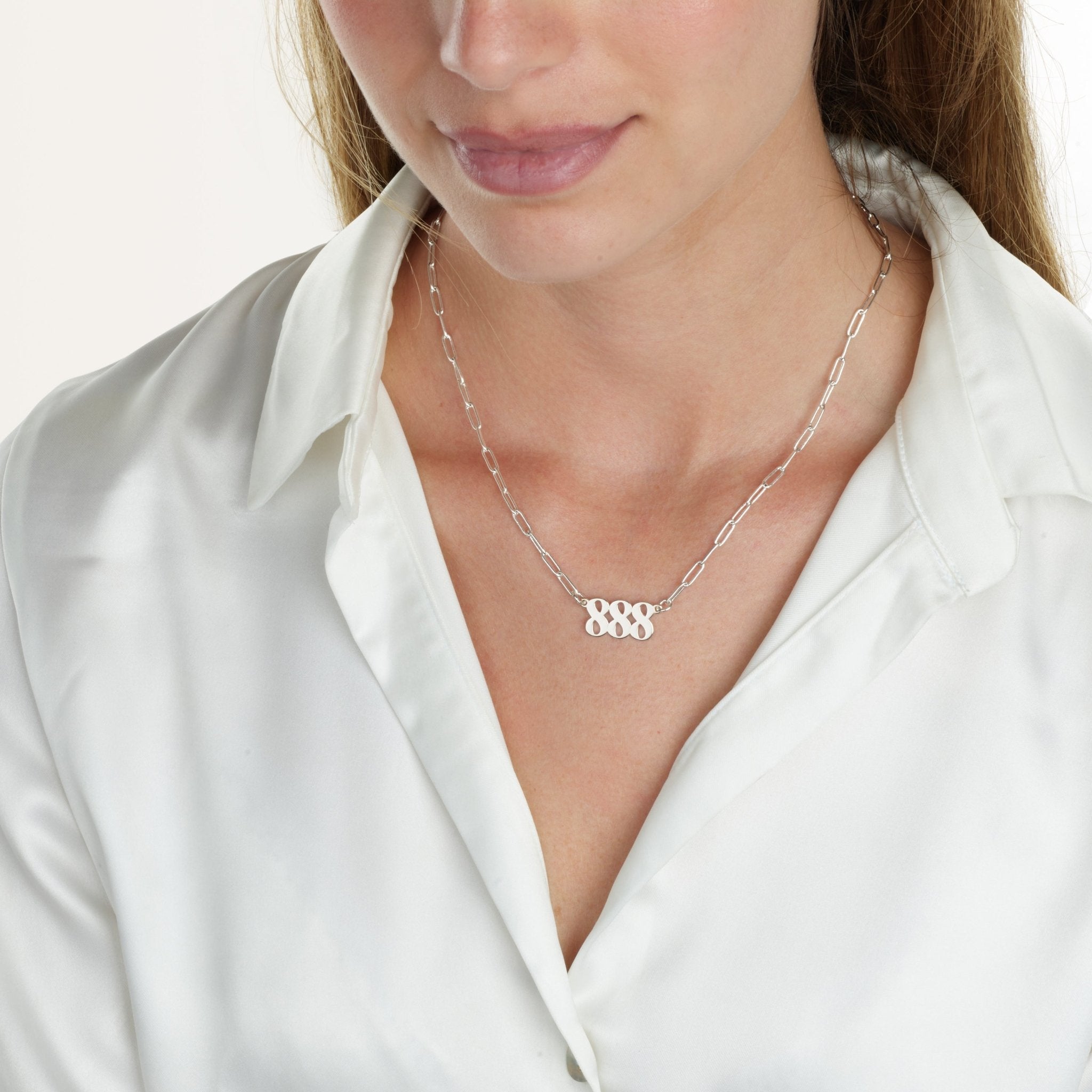 Paperclip Angel Numbers Necklace La Vie Bien Paperclip Angel Numbers Necklace