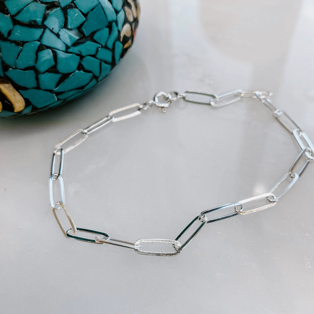 Paperclip Chain Anklet by Derive Jewelry