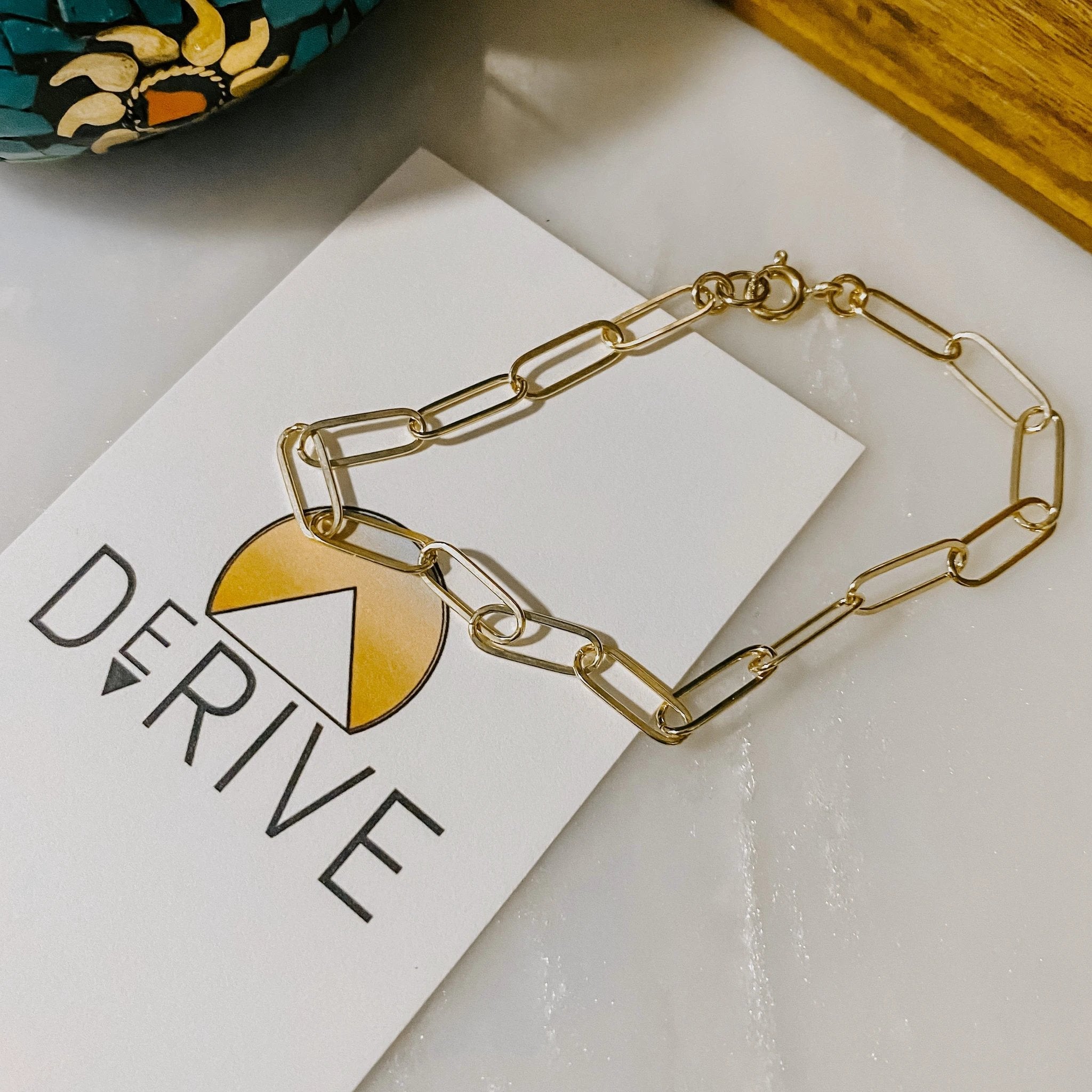 Paperclip Chain Anklet by Derive Jewelry