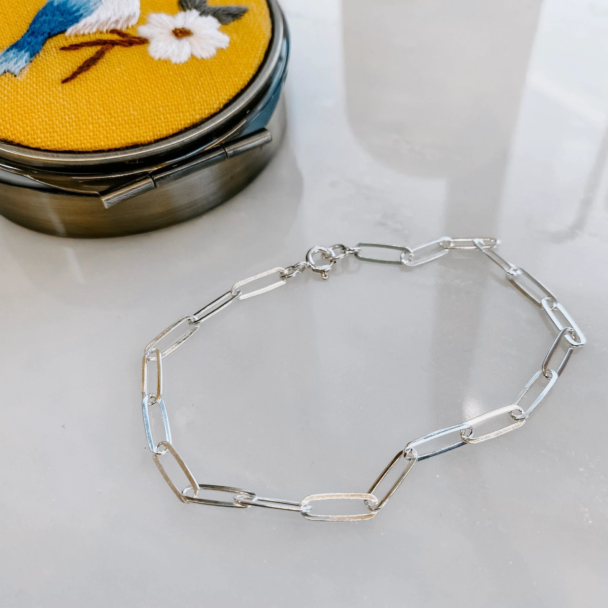 Paperclip Chain Anklet by Derive Jewelry