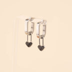 Paperclip Heart Huggie Hoop Charms La Vie Bien Paperclip Heart Huggie Hoop Charms