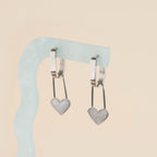 Paperclip Heart Huggie Hoop Charms La Vie Bien Paperclip Heart Huggie Hoop Charms