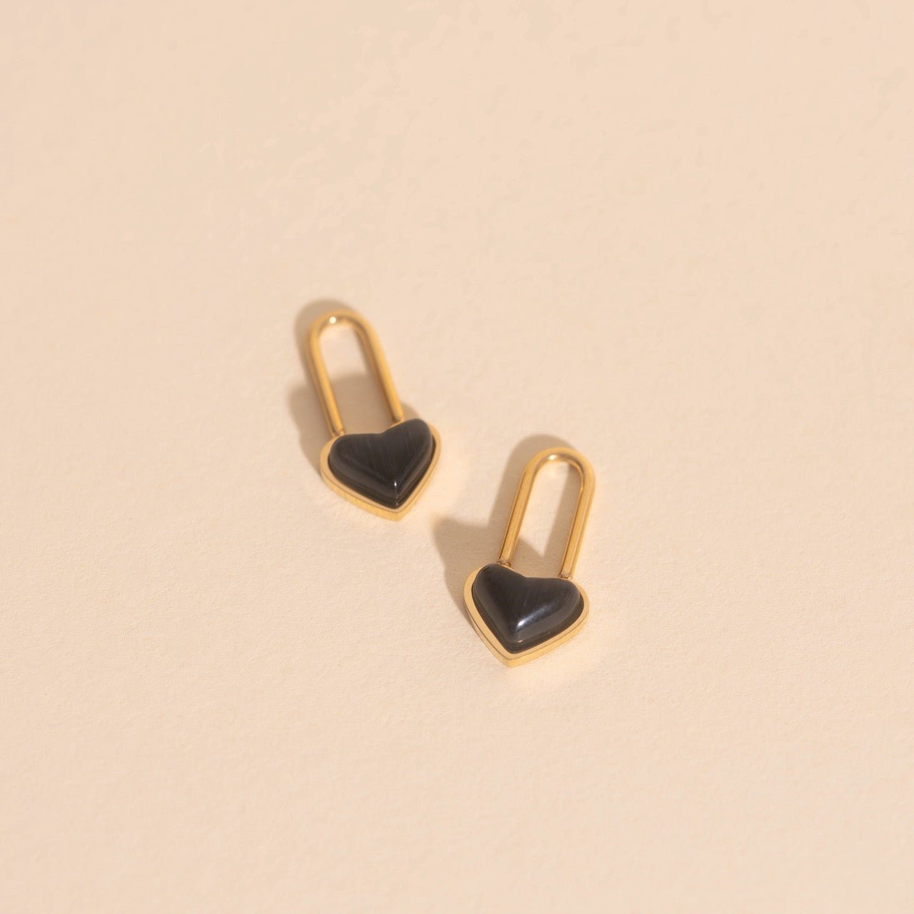 Paperclip Heart Huggie Hoop Charms La Vie Bien Paperclip Heart Huggie Hoop Charms