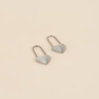 Paperclip Heart Huggie Hoop Charms La Vie Bien Paperclip Heart Huggie Hoop Charms