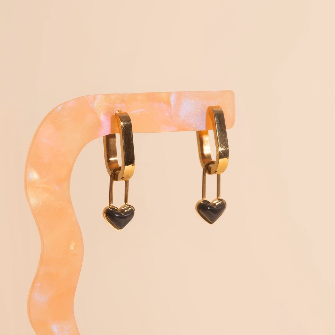Paperclip Heart Huggie Hoop Charms La Vie Bien Paperclip Heart Huggie Hoop Charms