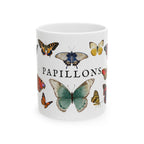 Papillons Butterfly Ceramic Mug — Vintage French-Inspired 11oz & 15oz Coffee Cup Mug La Vie Bien Papillons Butterfly Ceramic Mug — Vintage French-Inspired 11oz & 15oz Coffee Cup