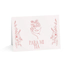 Para mi tía pink Greeting Card: Floral Line Art Design, elegant feminine birthday card for Spanish aunt, gift for tia, stationery by Printify