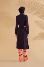 Woven Black Burkini Modest Swimwear M2311
