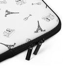 Paris French chic Laptop Sleeve (13" or 15"), eiffel tower, arc de triomphe, wine glasses and bistro table design La Vie Bien Paris French chic Laptop Sleeve (13" or 15"), eiffel tower, arc de triomphe, wine glasses and bistro table design