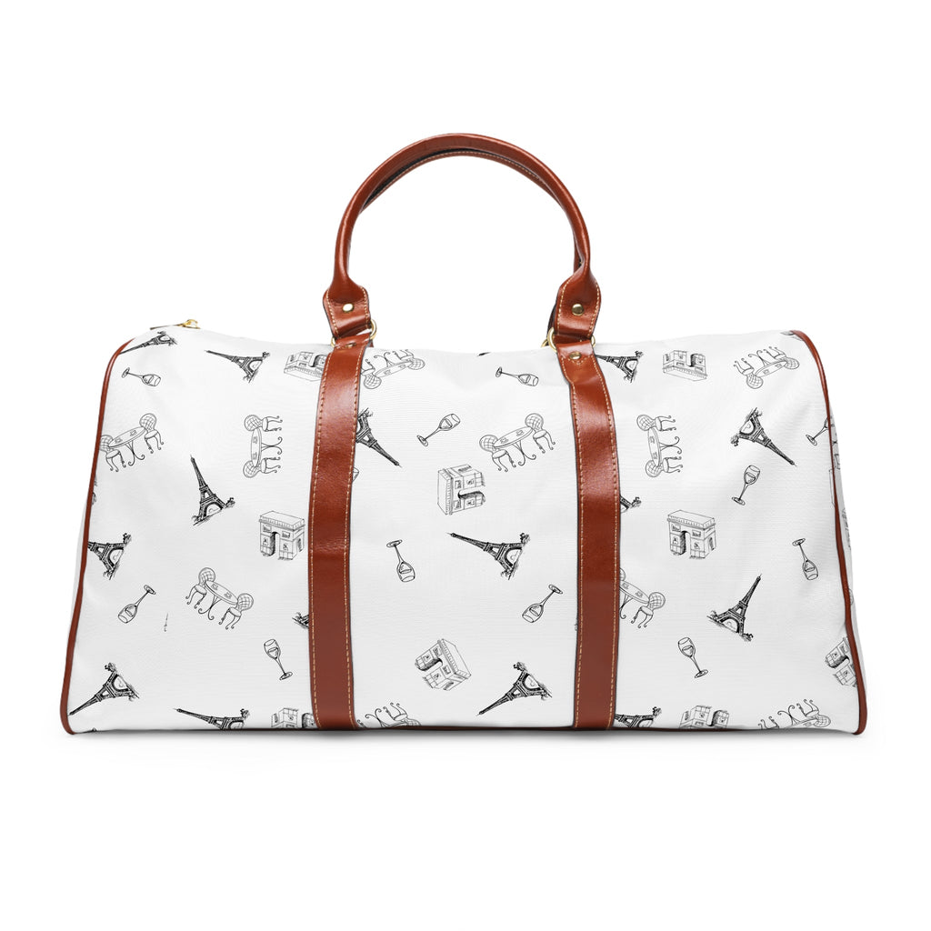 Paris landmarks Travel Duffle for French travel, Water resistant Weekend Bag Bags La Vie Bien Paris landmarks Travel Duffle for French travel, Water resistant Weekend Bag