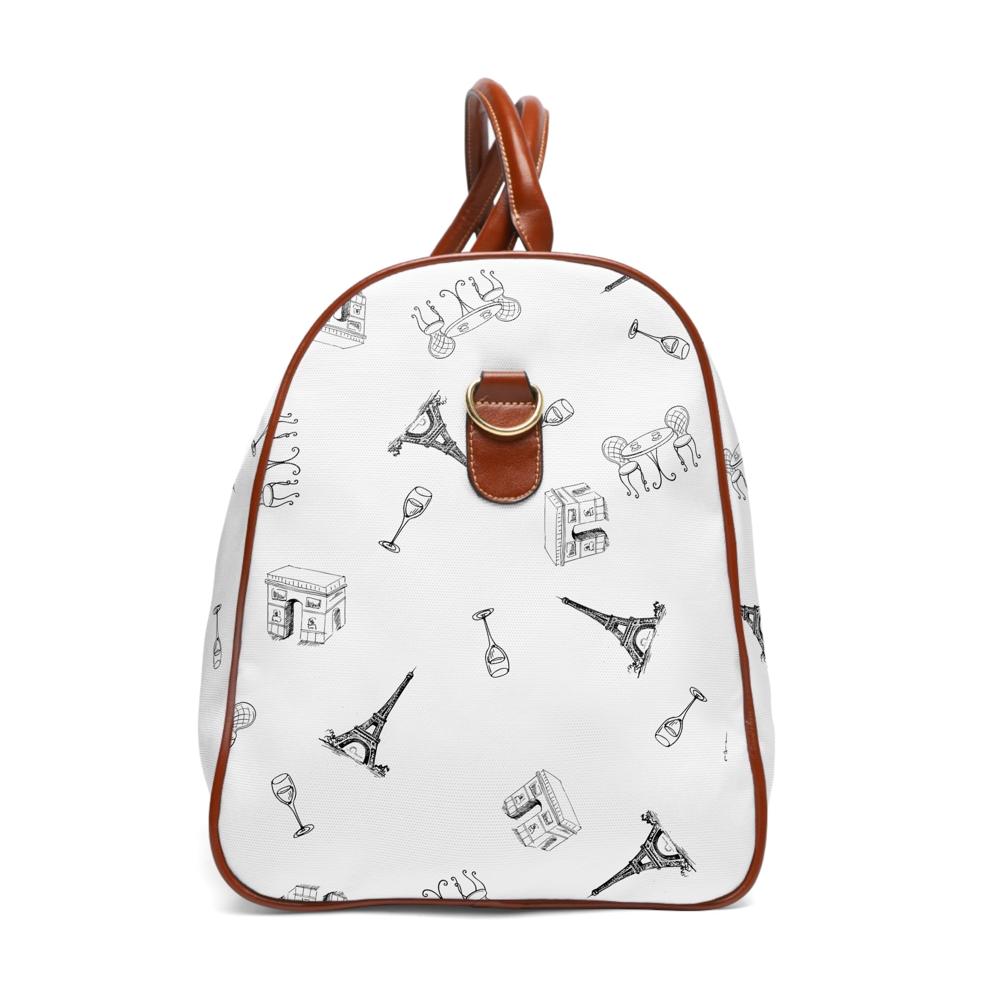 Paris landmarks Travel Duffle for French travel, Water resistant Weekend Bag Bags La Vie Bien Paris landmarks Travel Duffle for French travel, Water resistant Weekend Bag