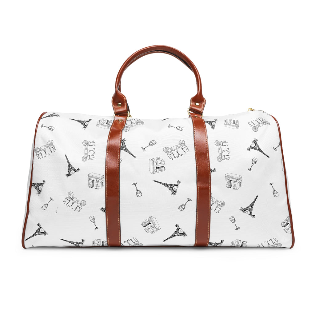 Paris landmarks Travel Duffle for French travel, Water resistant Weekend Bag Bags La Vie Bien Paris landmarks Travel Duffle for French travel, Water resistant Weekend Bag