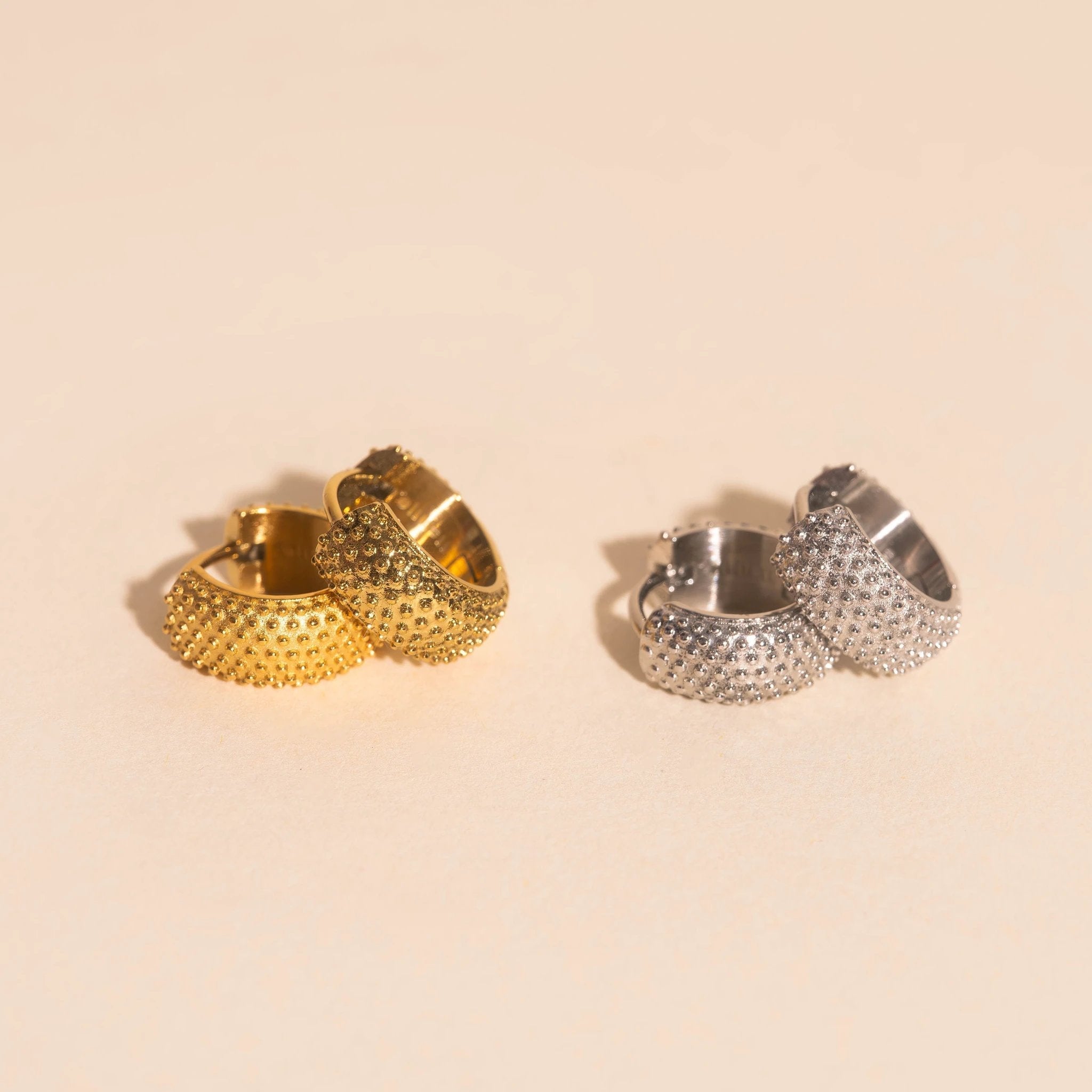 Party Super Chunky Huggie Hoop Earrings by Oh Clementine